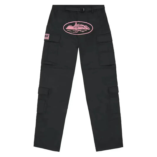 Calça Corteiz Cargo Guerrilaz Black Pink