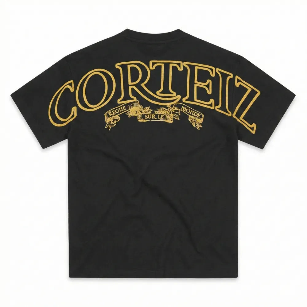 Camiseta Corteiz Royale Heavyweight Black Yellow