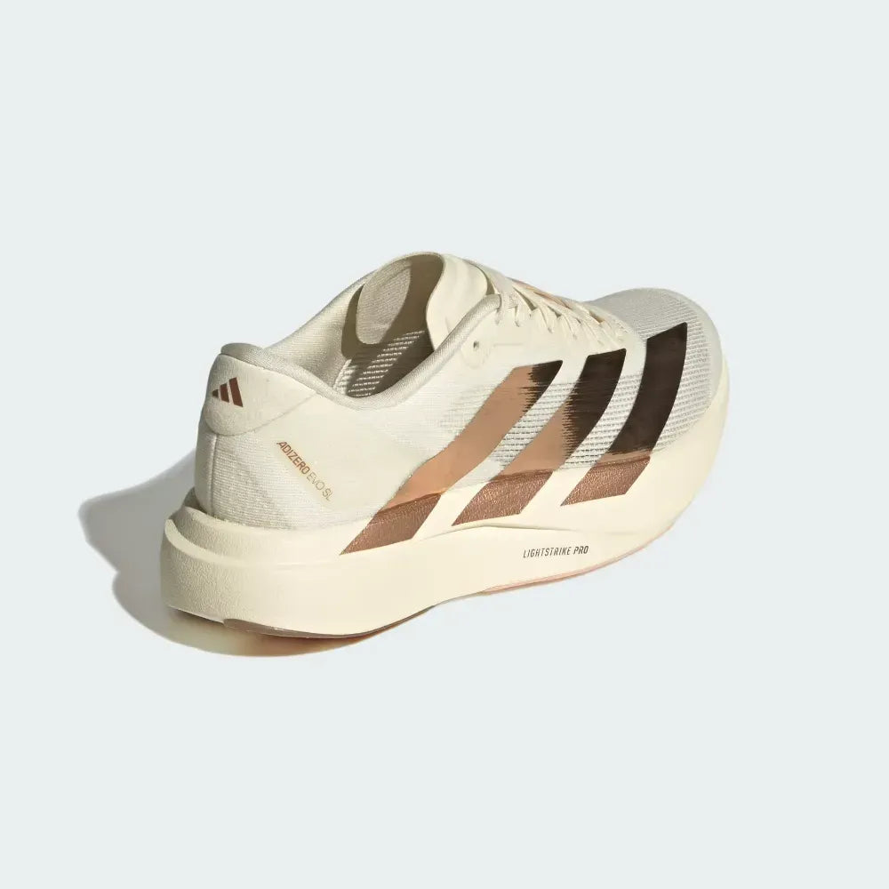 adidas Adizero Evo SL Off White Copper Metallic Blush Pink