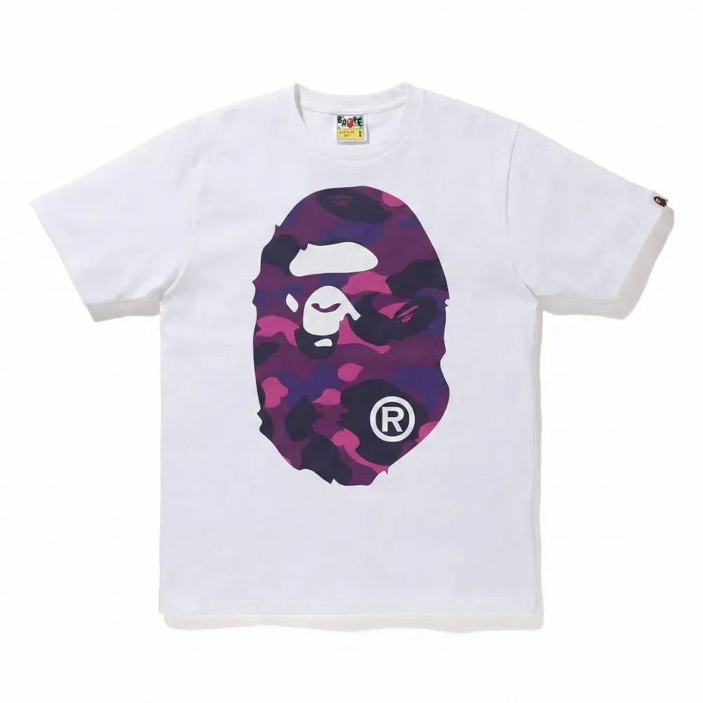 BAPE Big Ape Head Tee (White/Purple)