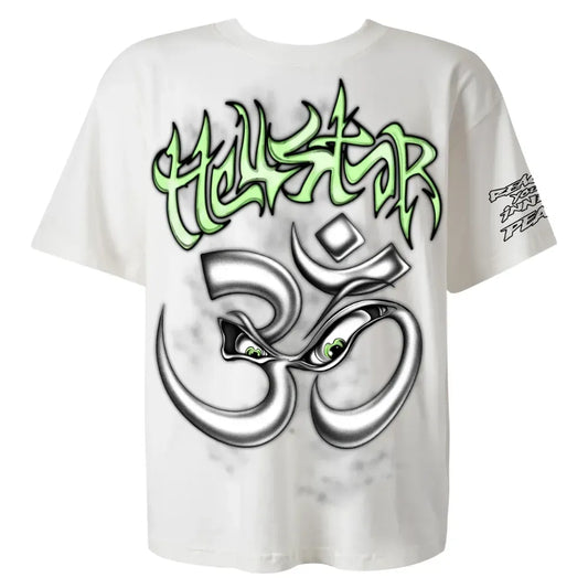 Camiseta Hellstar Reach Your Inner Peace Om White