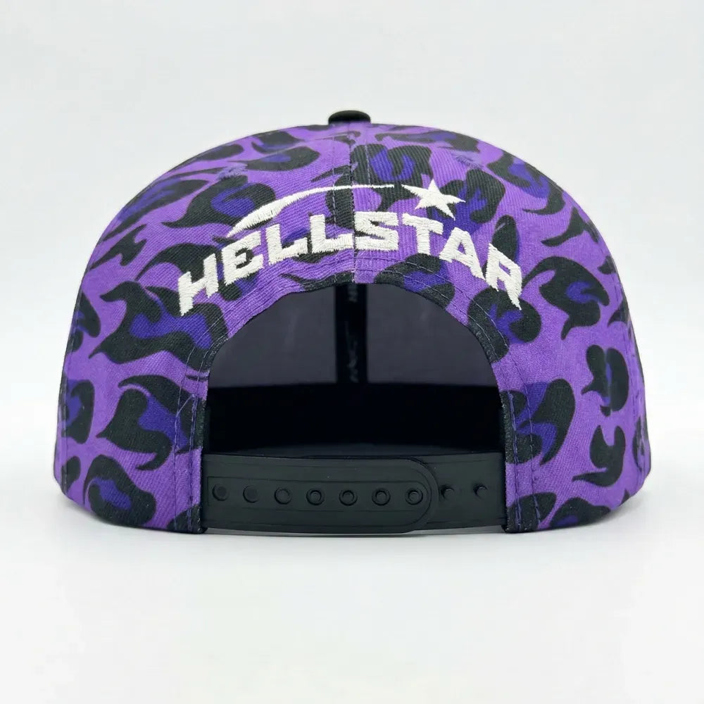 Boné Hellstar Cheetah Print Snapback Purple