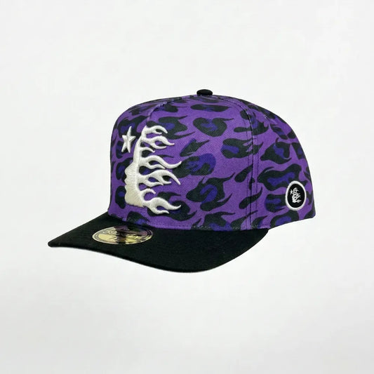 Boné Hellstar Cheetah Print Snapback Purple