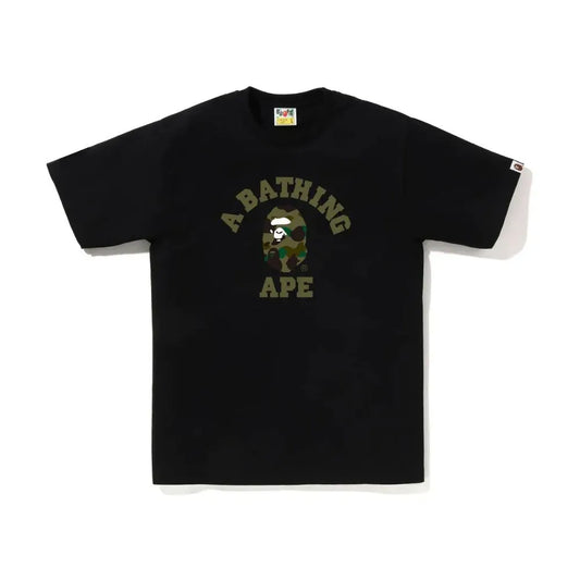 BAPE 1st Camo College Tee (Black/Green)