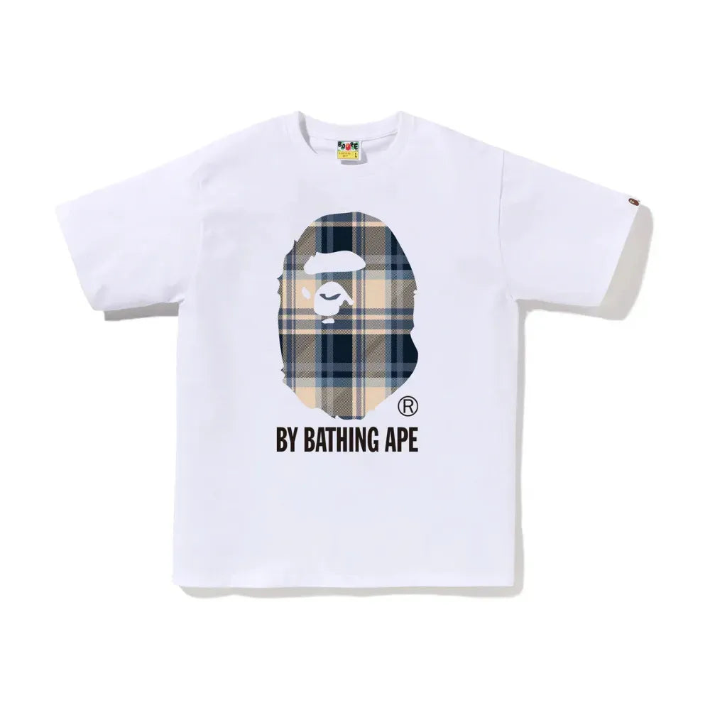 BAPE Check Tee (White/Blue)