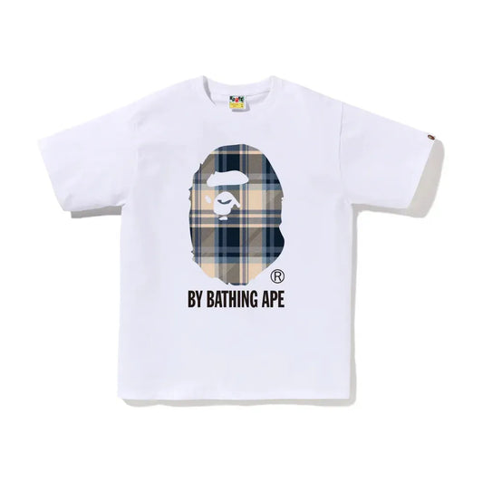 BAPE Check Tee (White/Blue)
