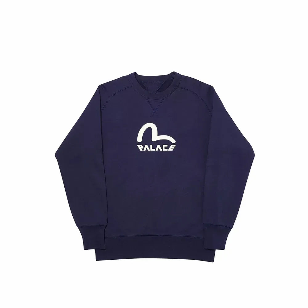 Evisu x Palace Moletom Reversible Crew Navy