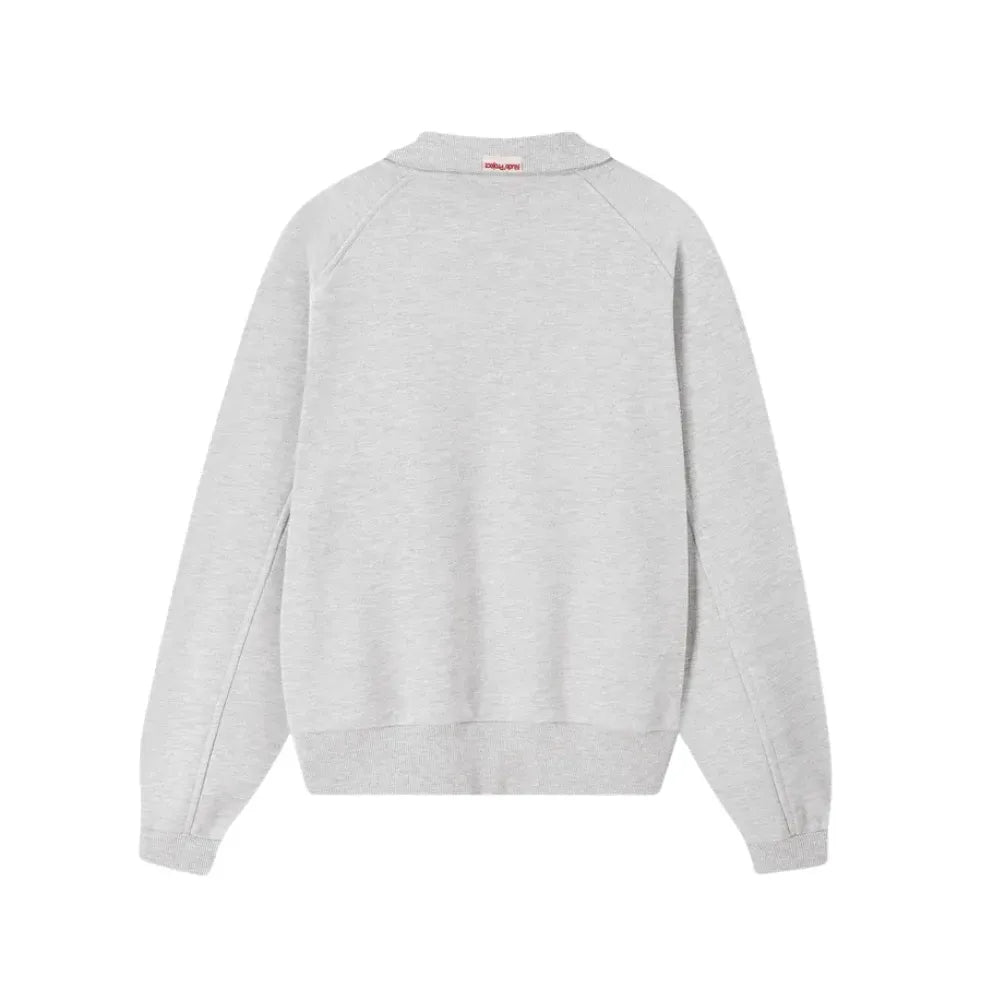 Moletom Nude Project Basic Cherry Quarter-Zip Grey