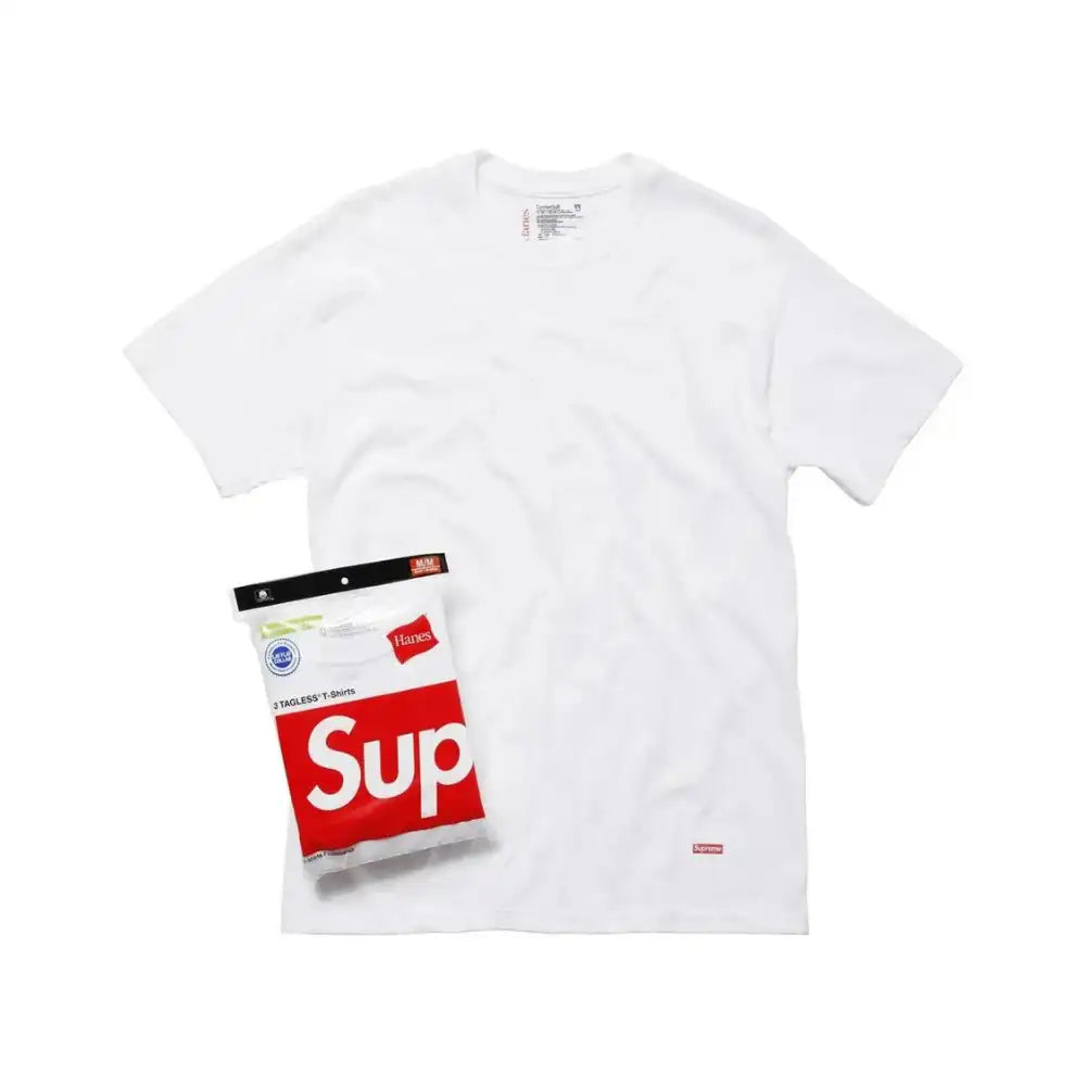 Camisetas Supreme Hanes Tagless (3 Pack) White