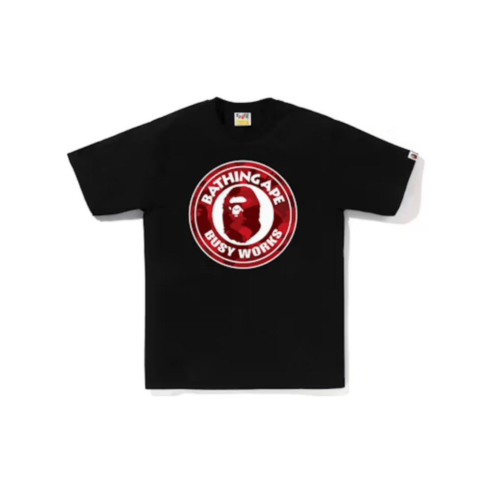 BAPE Color Camo Busy Works Tee (Black/Red)