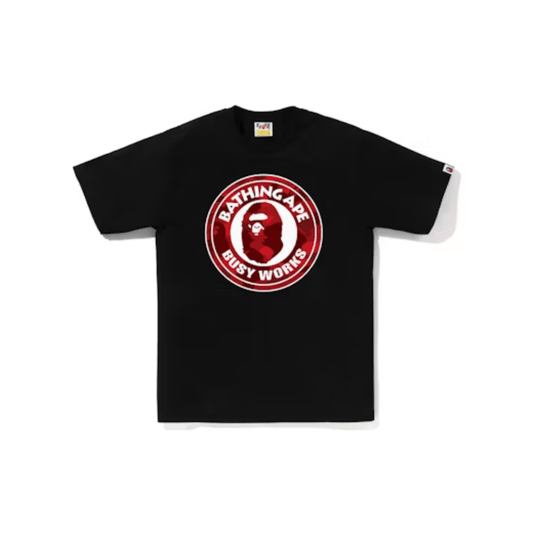 BAPE Color Camo Busy Works Tee (Black/Red)