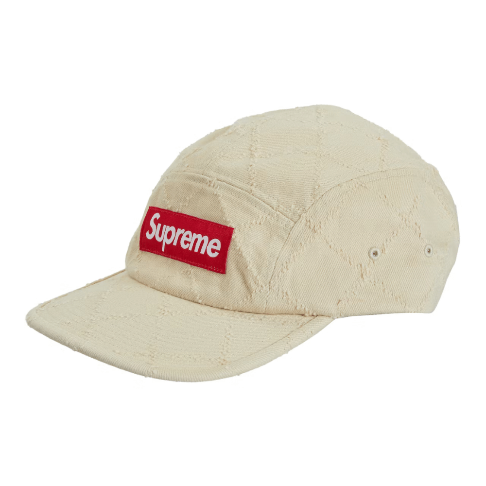 Boné Supreme Punched Denim Camp Dyed Belge