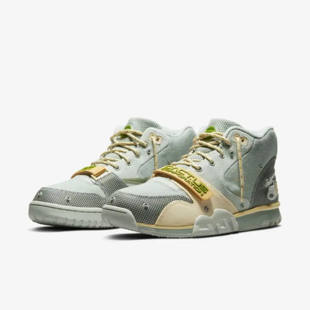 Travis Scott x Nike Air Trainer Grey Haze and Dusty Sage