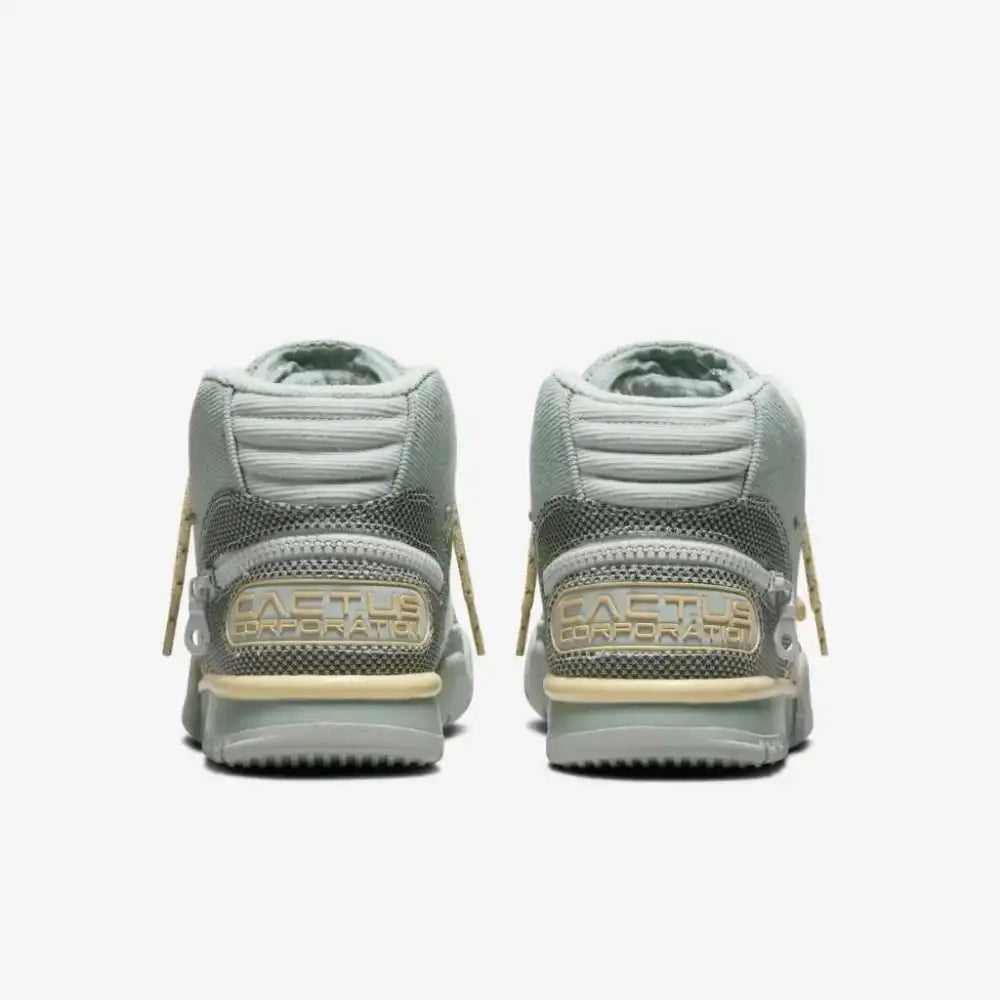 Travis Scott x Nike Air Trainer Grey Haze and Dusty Sage