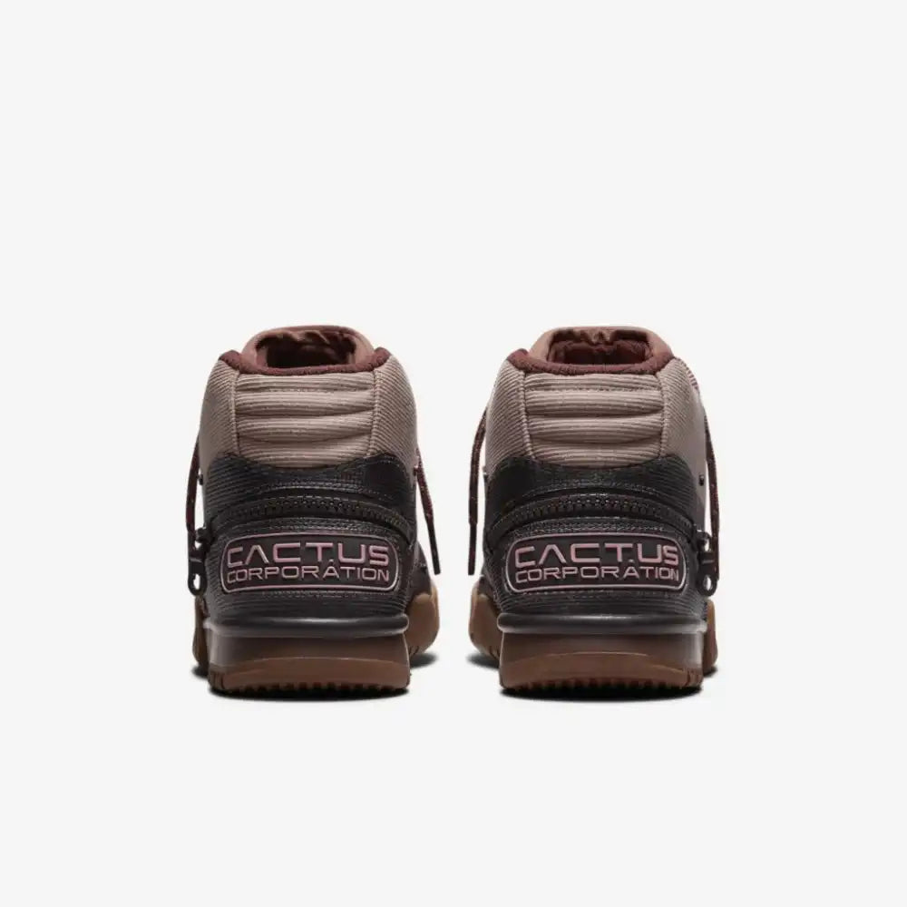 Travis Scott x Nike Air Trainer Archeo Brown and Rusty Pink
