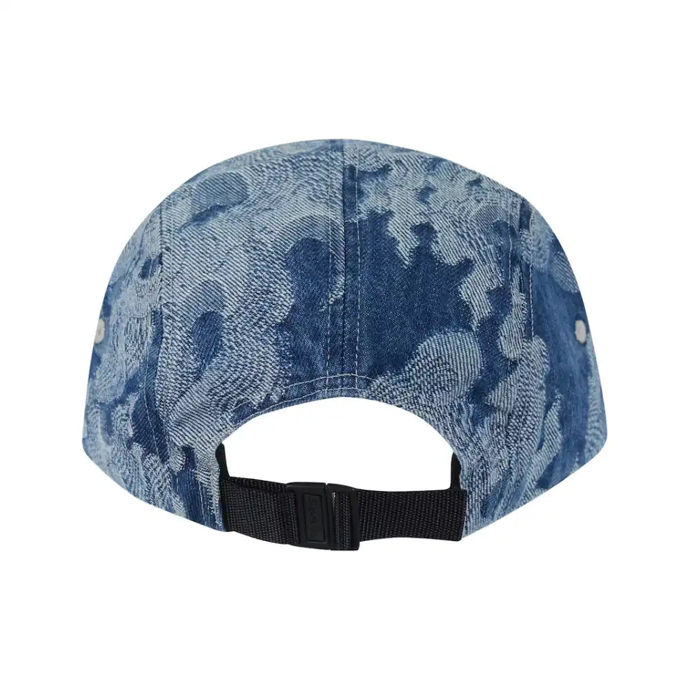 Boné Supreme Flames Jacquard Denim Camp Washed Indigo