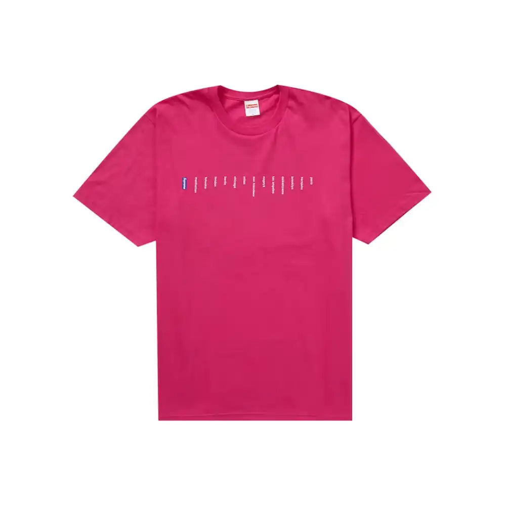 Camiseta Supreme Location Pink