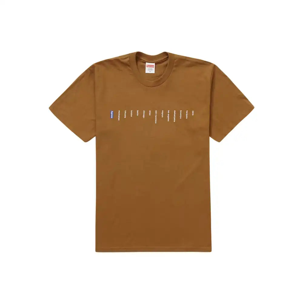 Camiseta Supreme Location Light Brown