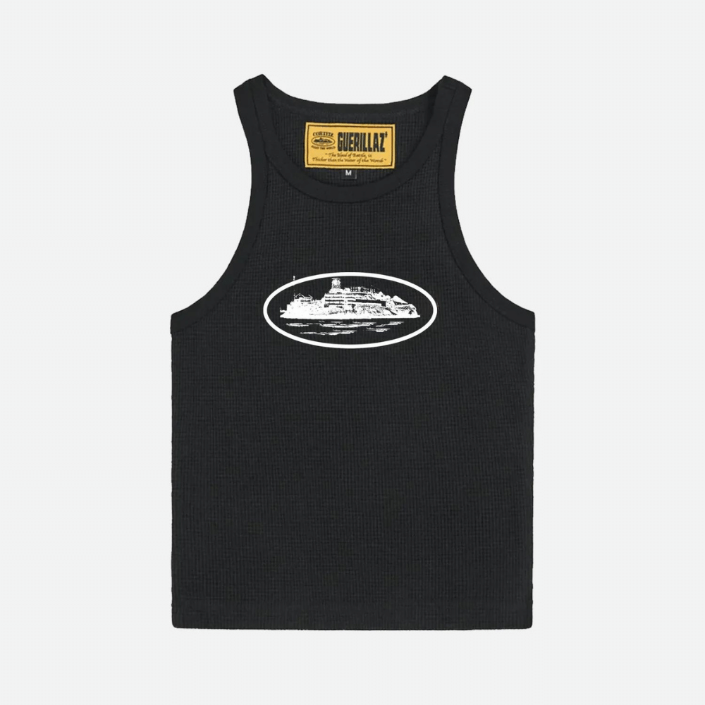 Camiseta Regata Corteiz RTW OG Alcatraz Black White