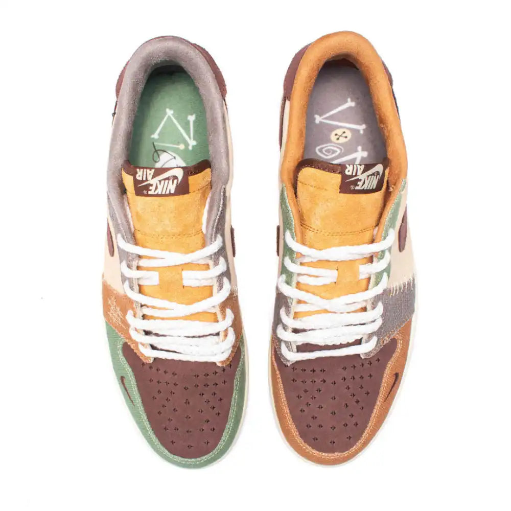 Air Jordan 1 Low Voodoo Flax and Oil Green