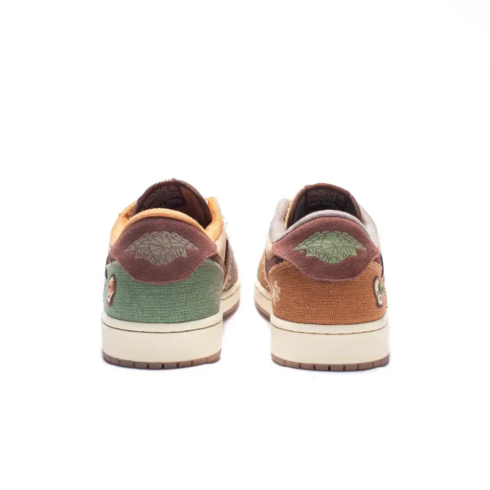 Air Jordan 1 Low Voodoo Flax and Oil Green