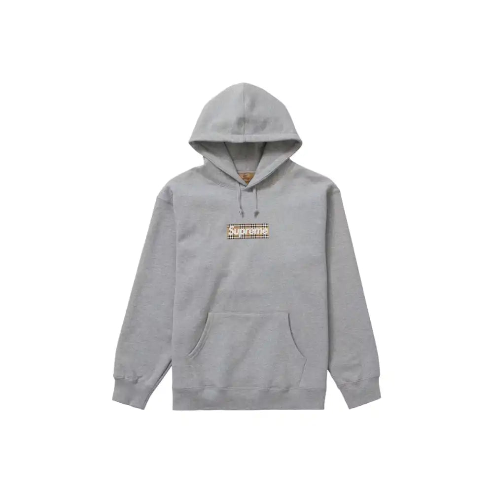 Burberry x Supreme Moletom Box Logo Heather Grey