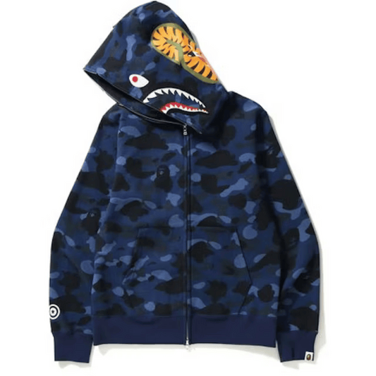 BAPE Color Camo Shark Full Zip Hoodie (Blue)