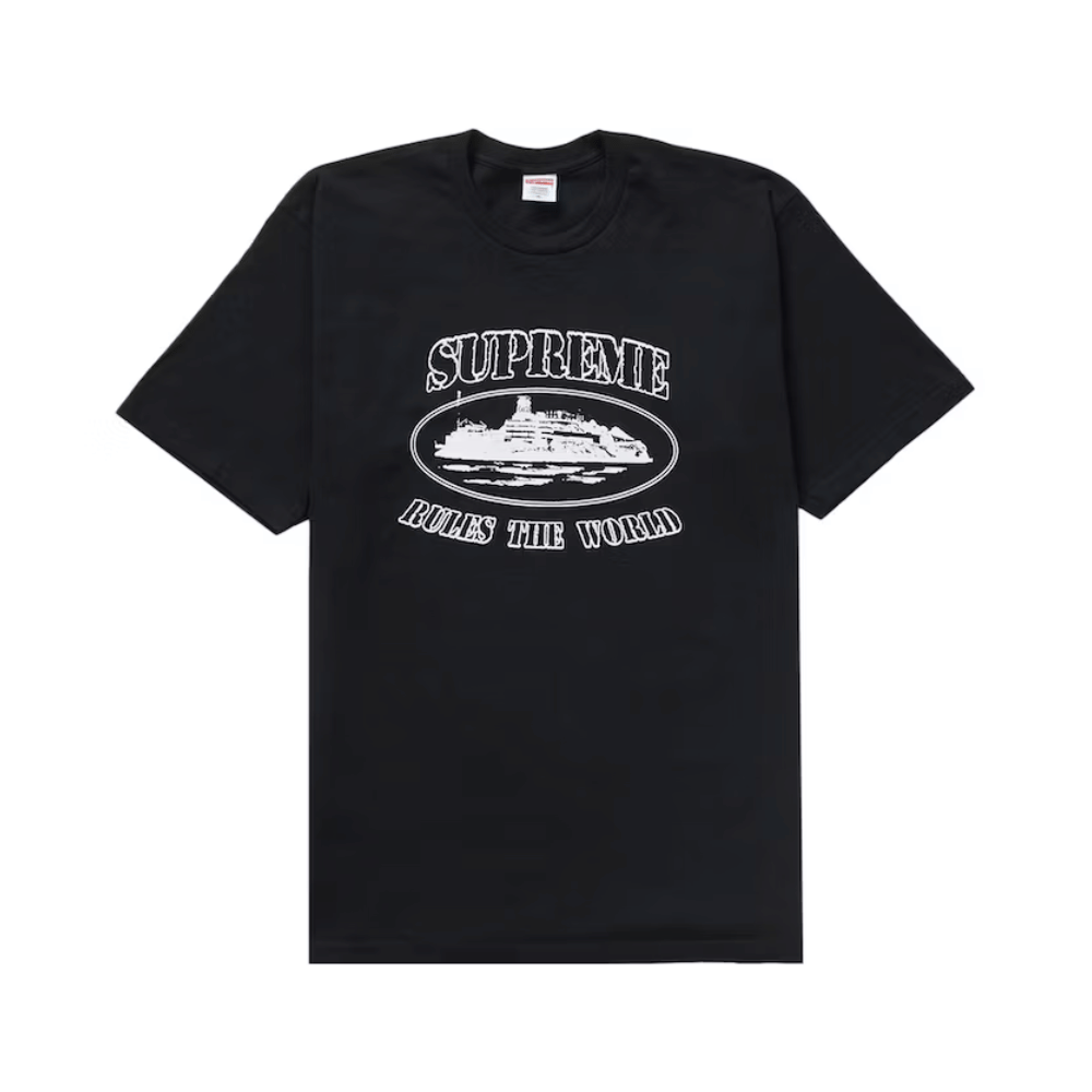 Cortelz x Supreme Camiseta Rules The World Black