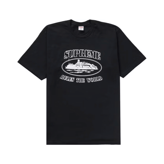 Cortelz x Supreme Camiseta Rules The World Black