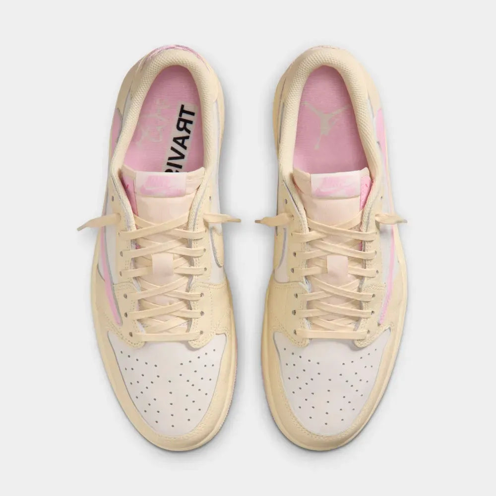 Travis Scott x Air Jordan 1 Low Sail Shy Pink Muslin