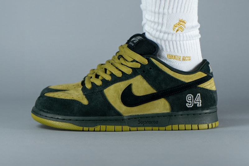 Supreme x Nike SB Dunk Low "94" Camper Green FW25