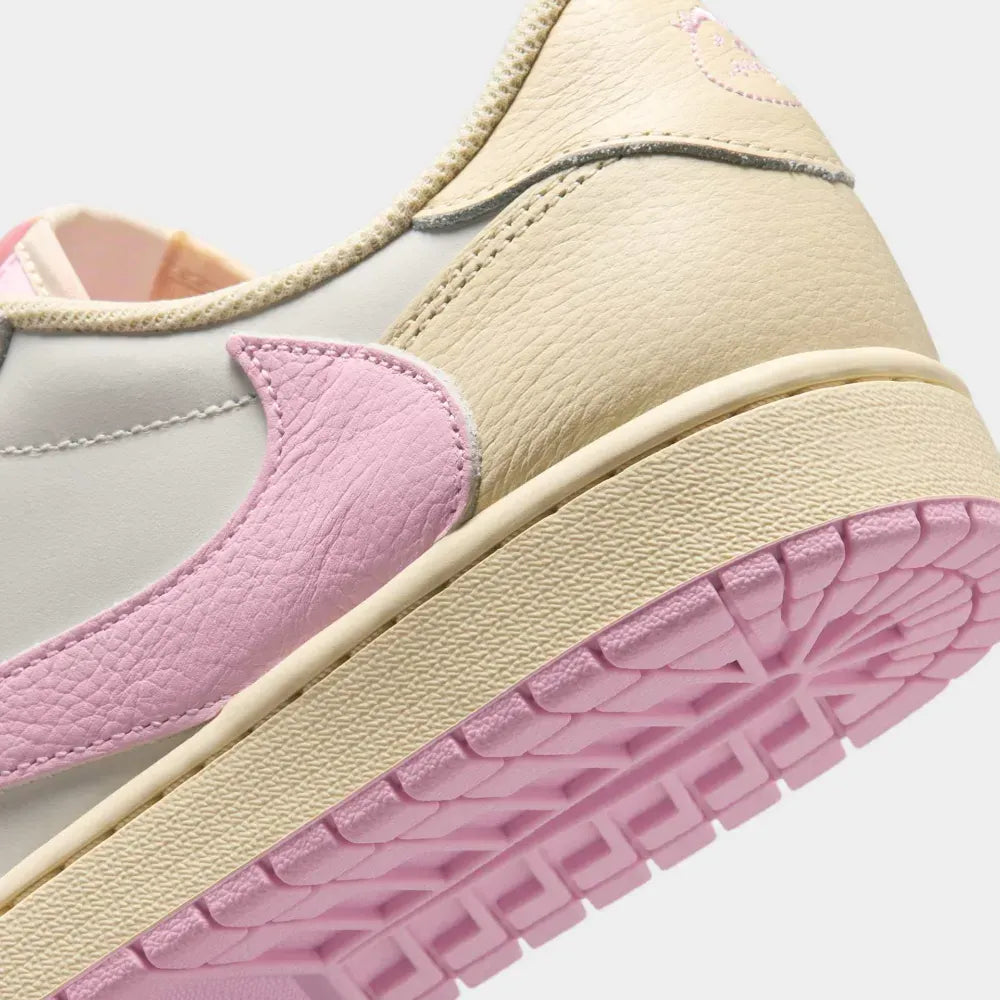 Travis Scott x Air Jordan 1 Low Sail Shy Pink Muslin