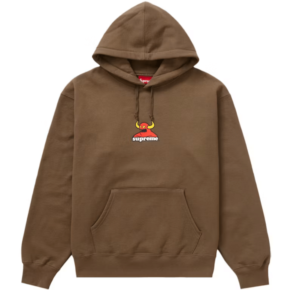 Toy Machine x Supreme Moletom Hooded Dusty Brown