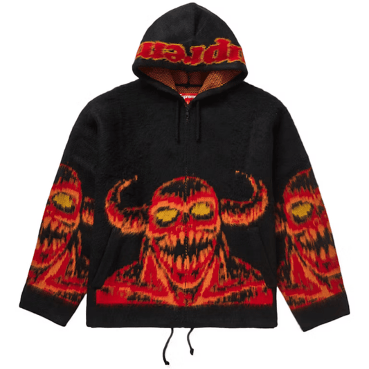 Toy Machine x Supreme Sweater Zip Up Hooded Black