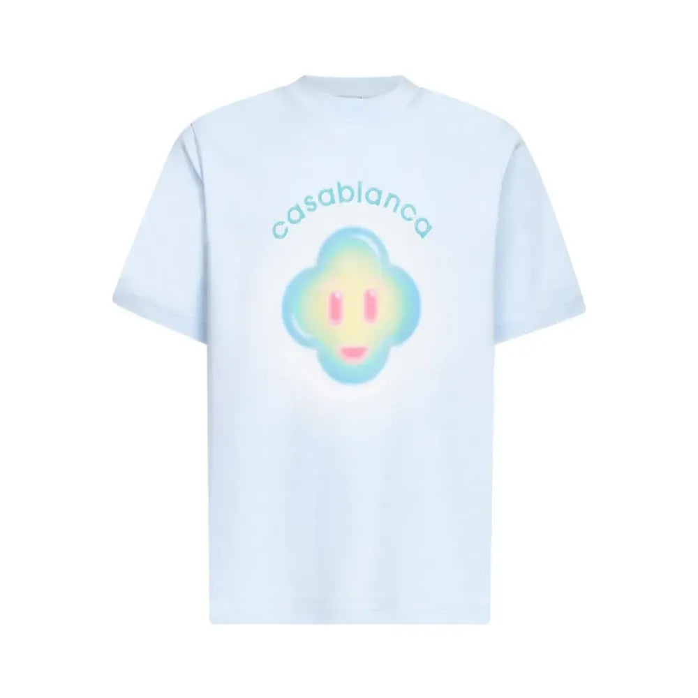 Camiseta Casablanca Smiley Logo Light Blue