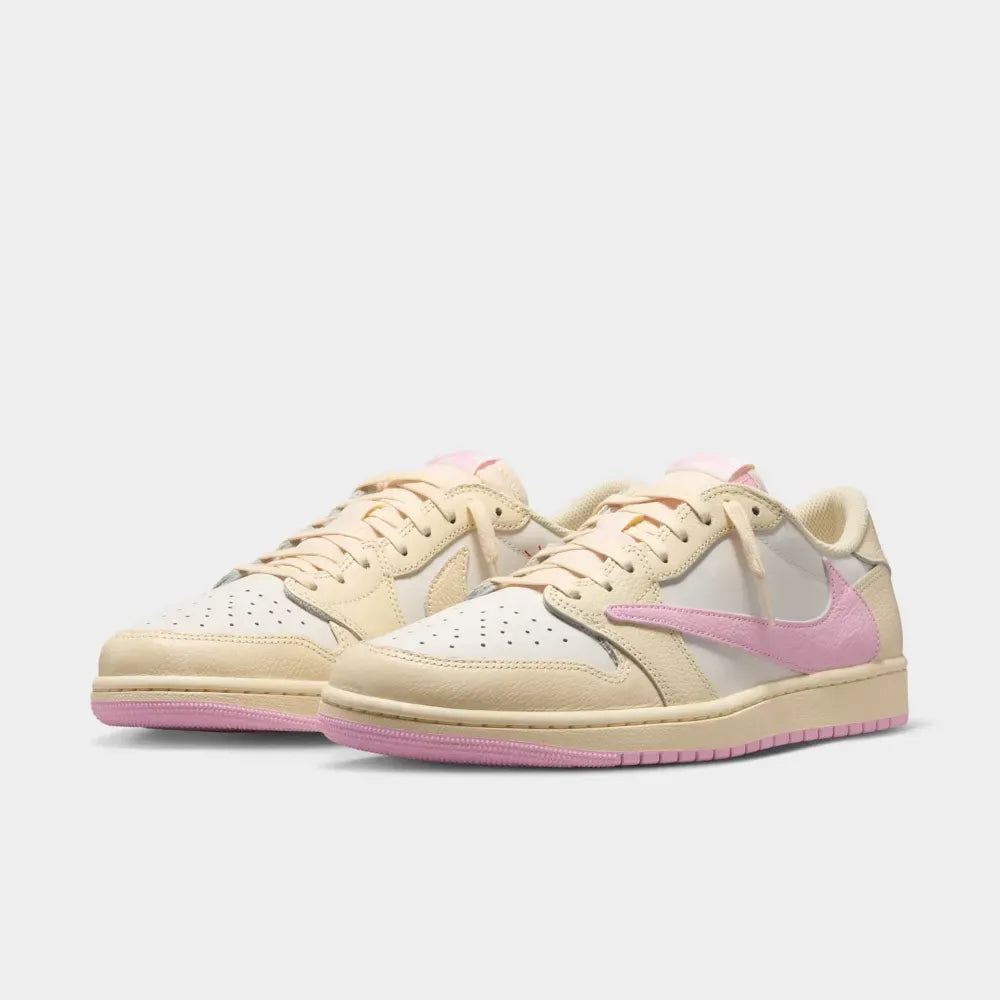 Travis Scott x Air Jordan 1 Low Sail Shy Pink Muslin