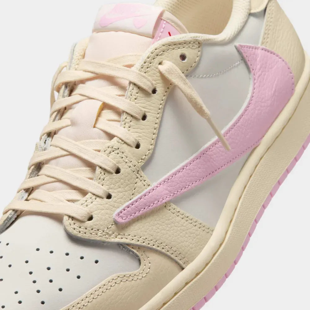 Travis Scott x Air Jordan 1 Low Sail Shy Pink Muslin