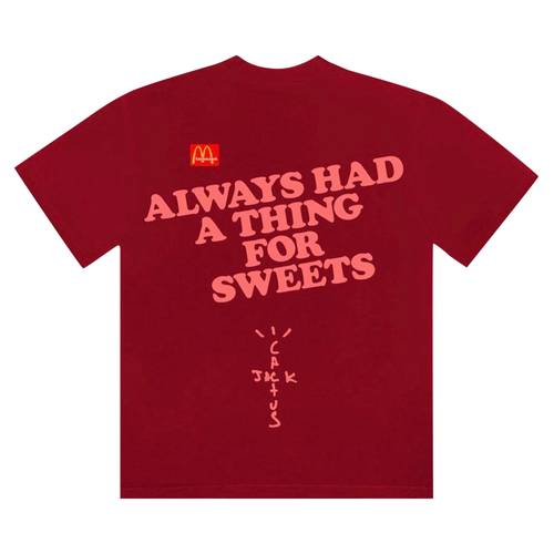 McDonald's x Travis Scott Camiseta Apple Pie Vermelha