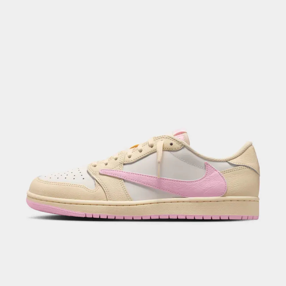 Travis Scott x Air Jordan 1 Low Sail Shy Pink Muslin