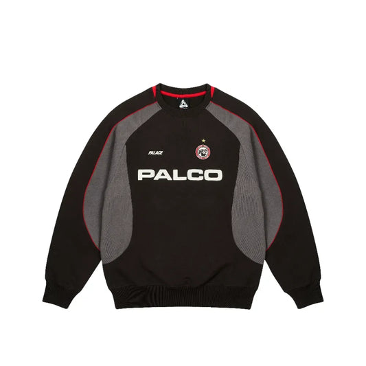 Moletom Palace Pro Team Palco Crew Black